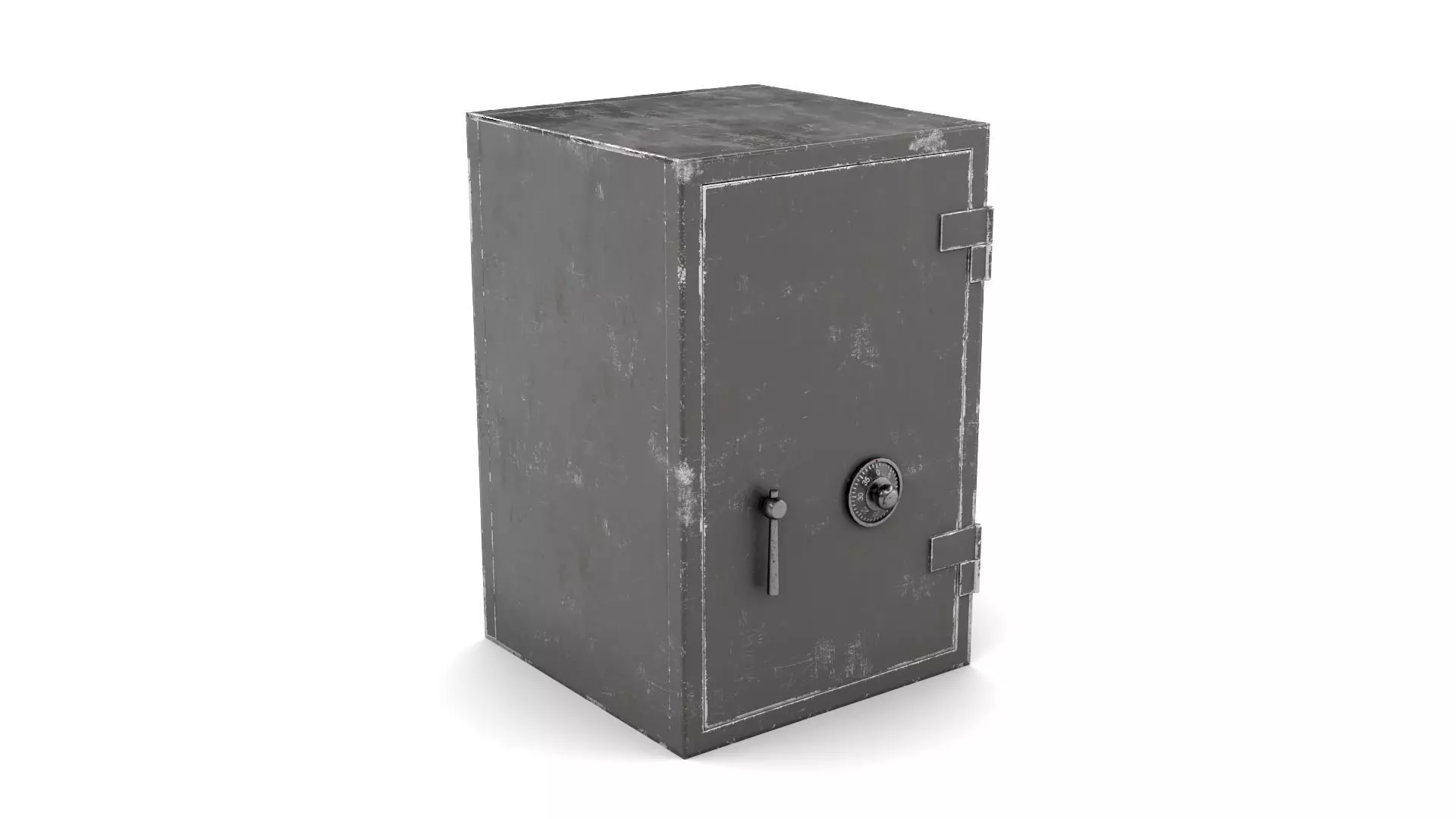 Metal Safe Low-poly 3D model