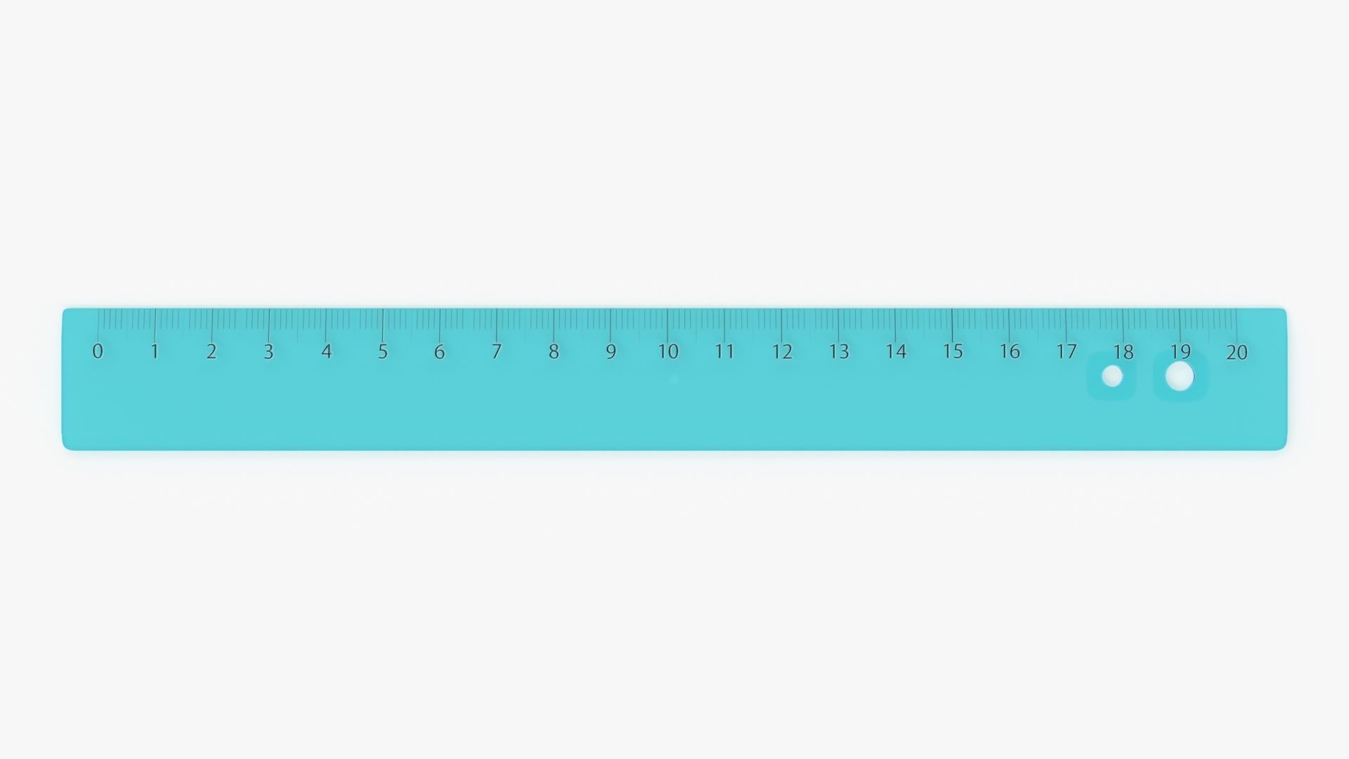 Ruler plastic 02 3D model_4