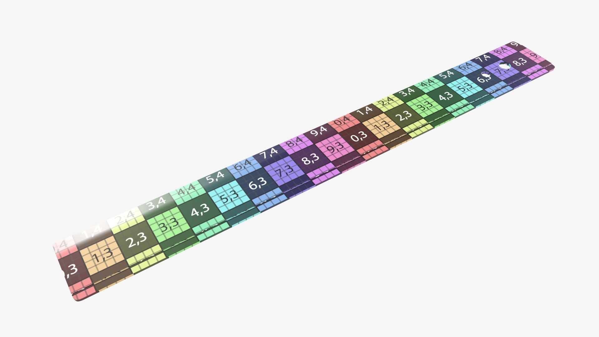 Ruler plastic 02 3D model_6