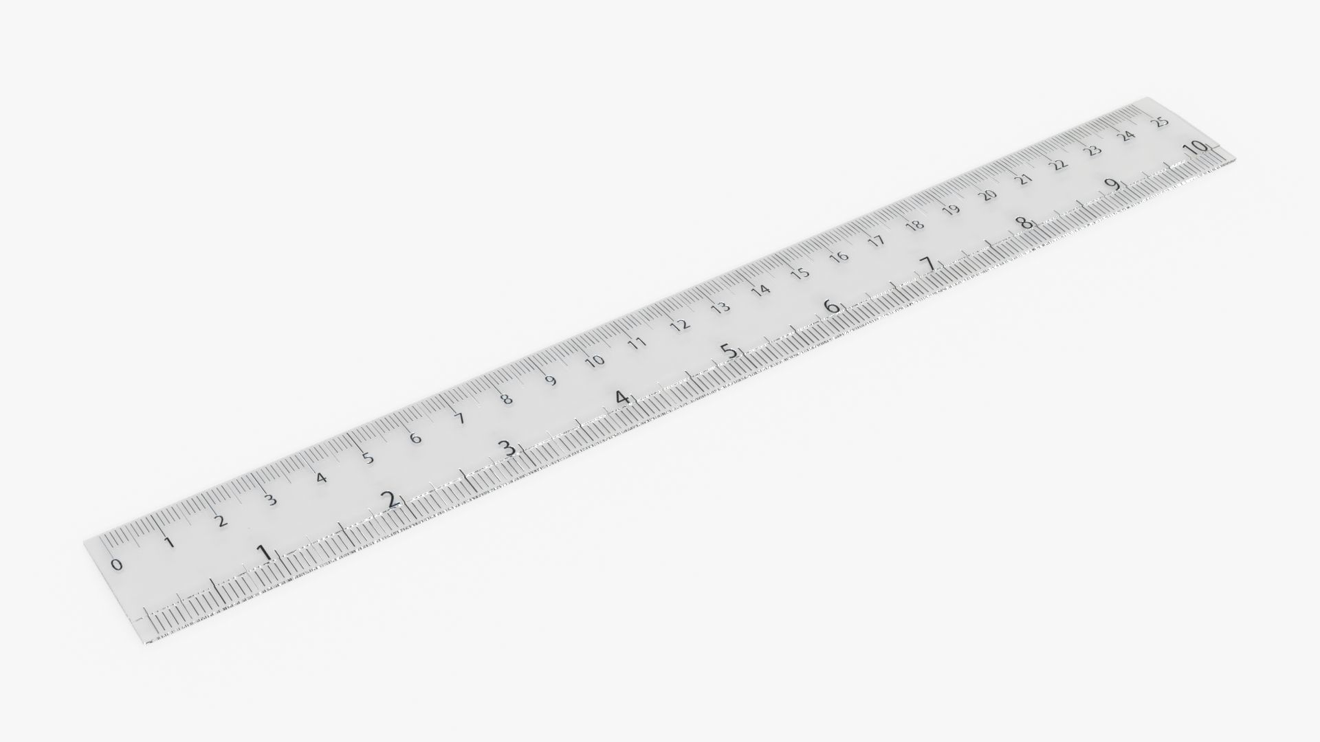 Ruler plastic 04 3D model_1