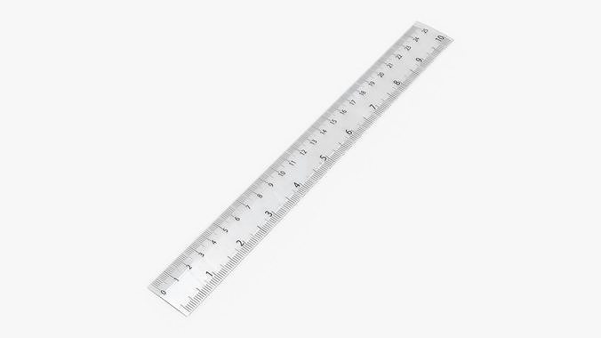 Ruler plastic 04 3D model