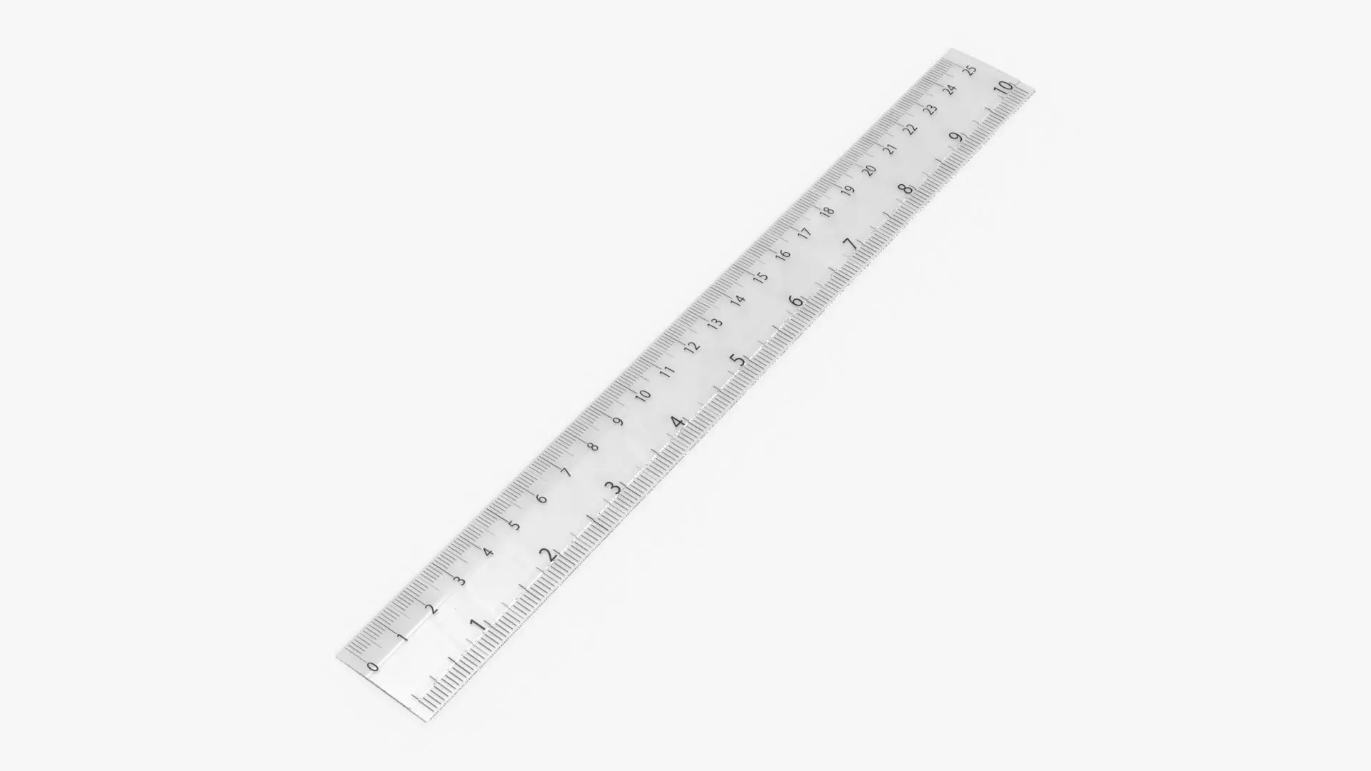 Ruler plastic 04 3D model_0