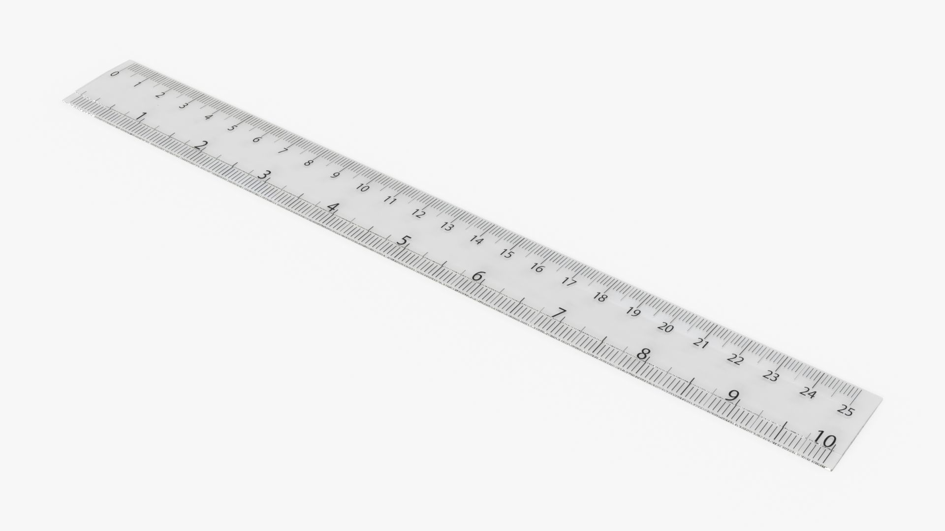Ruler plastic 04 3D model_2