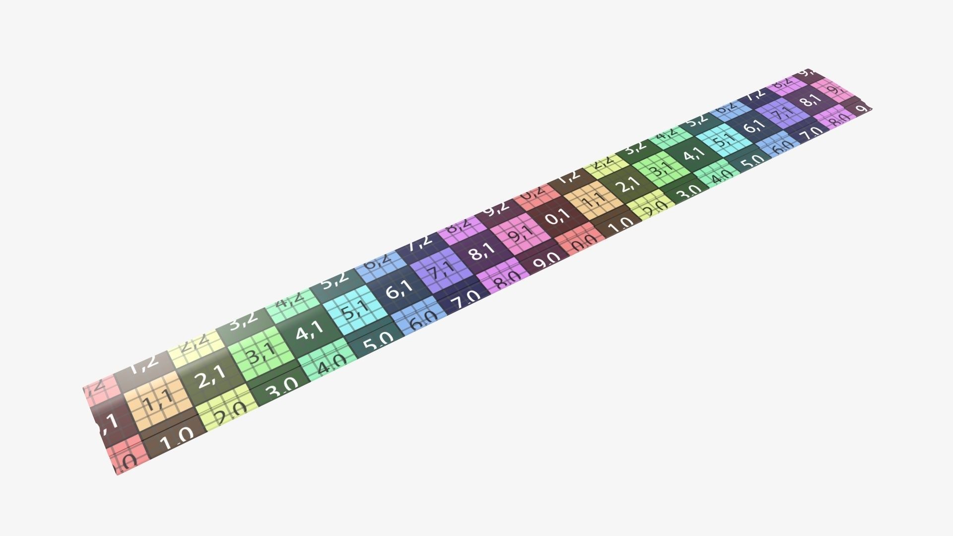 Ruler plastic 04 3D model_6