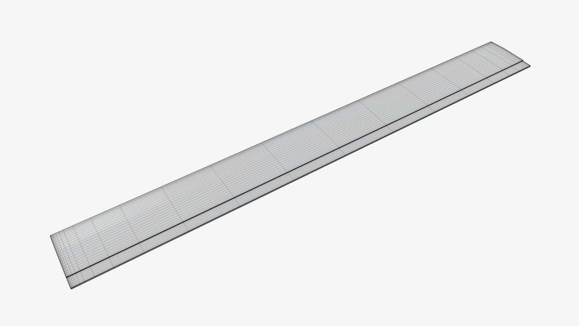 Ruler plastic 04 3D model_5