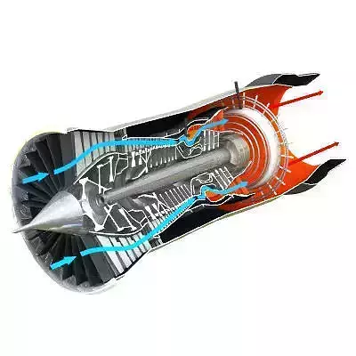 P W F100 cutaway 3D model