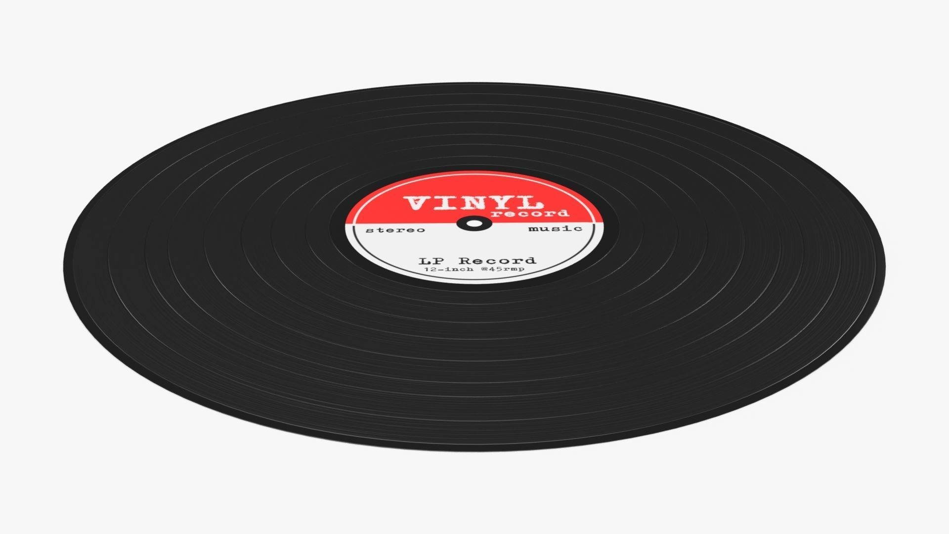 Vinyl record mockup 02 3D model_1