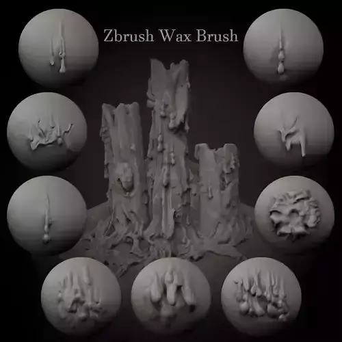 Zbrush - VDM  Wax Brush Texture