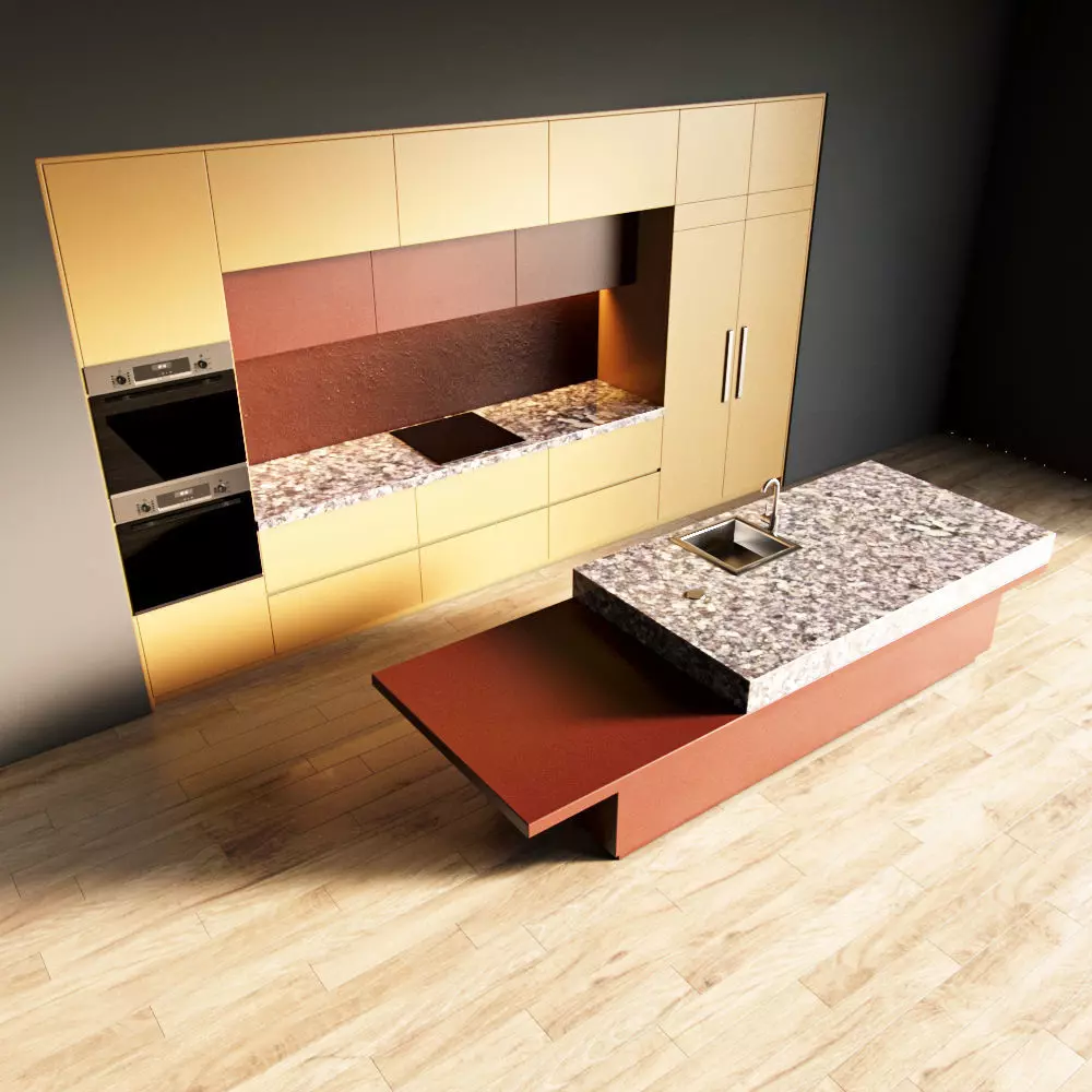 73-Kitchen1 matte 7 3D model