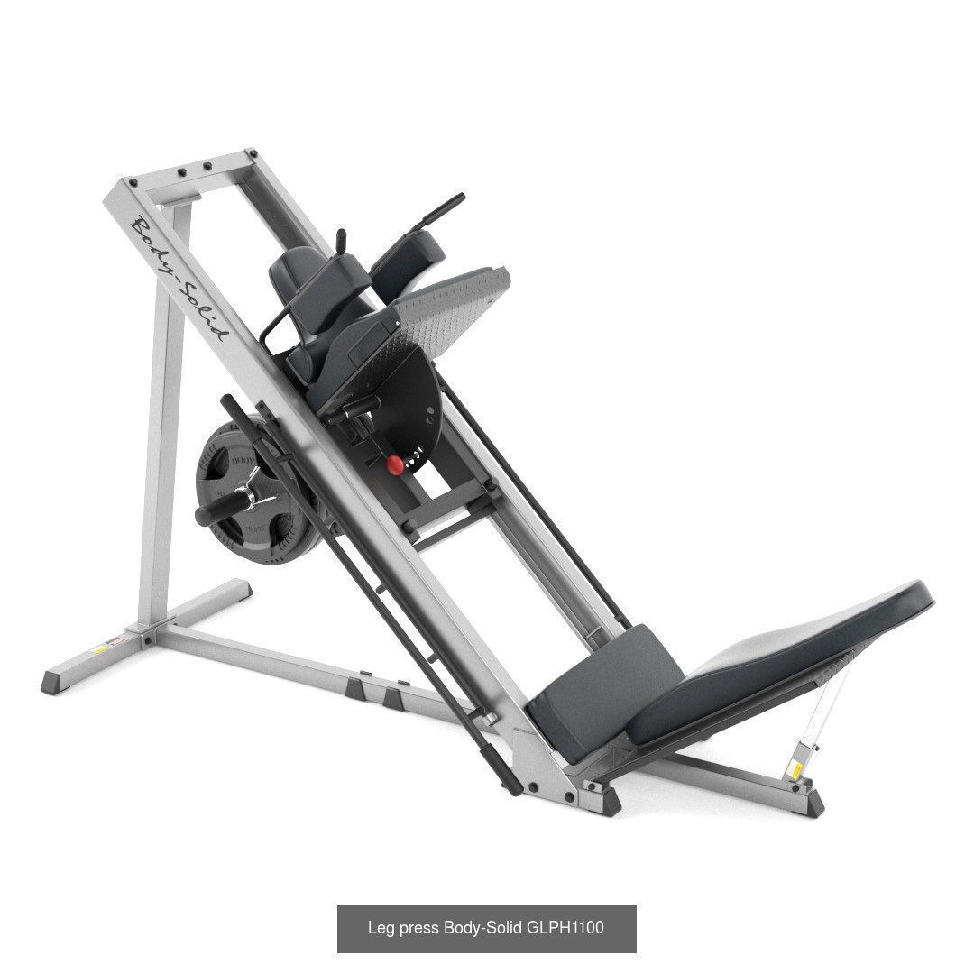  Gym Equipment Set 3D Model Collection_6