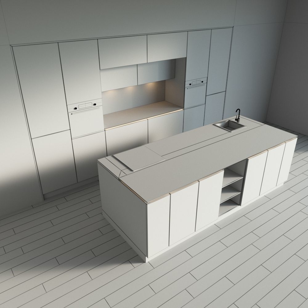 87-Kitchen3 matte 8 3D model_3