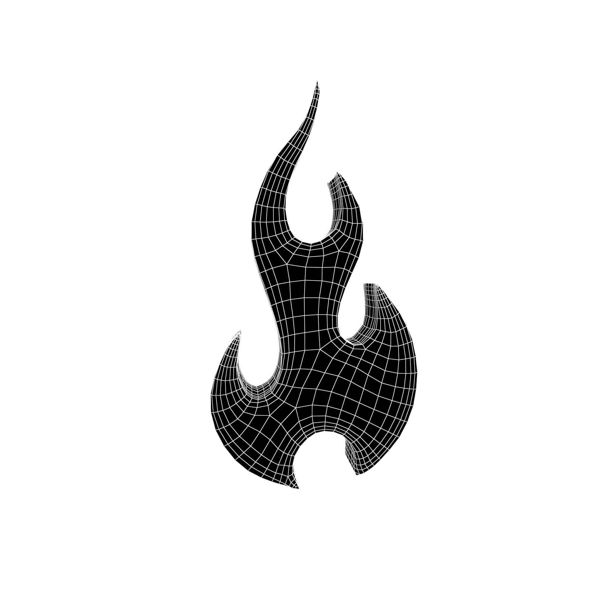 Fire Symbol v9 014 Low-poly 3D model_6