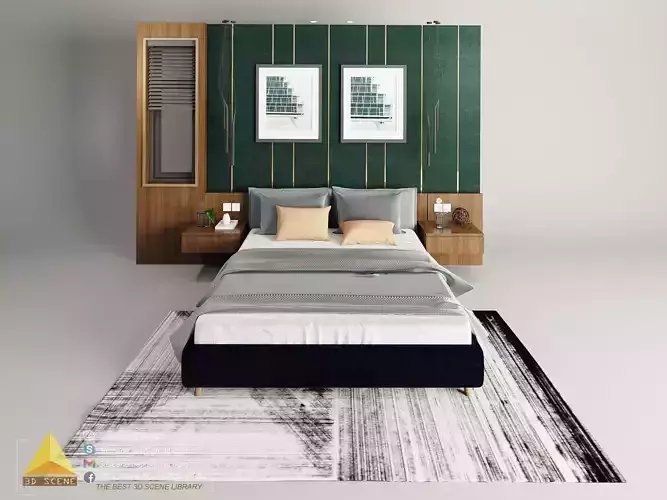 3D Scene Bedroom Interior