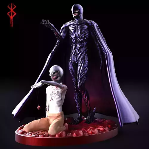 Berserk Femto and Griffith Fanart 3D print model