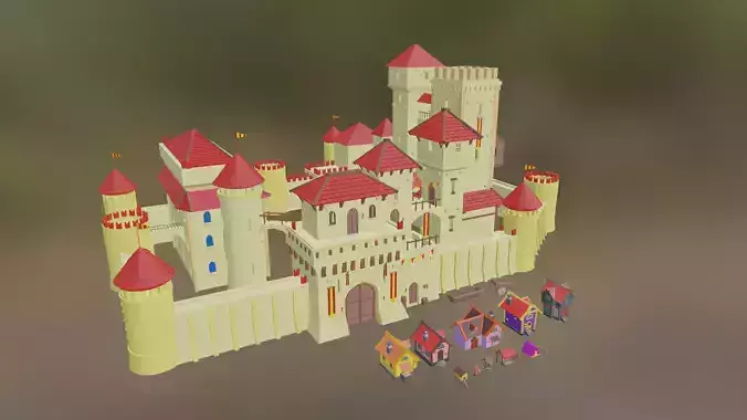 Castel castle with people in it