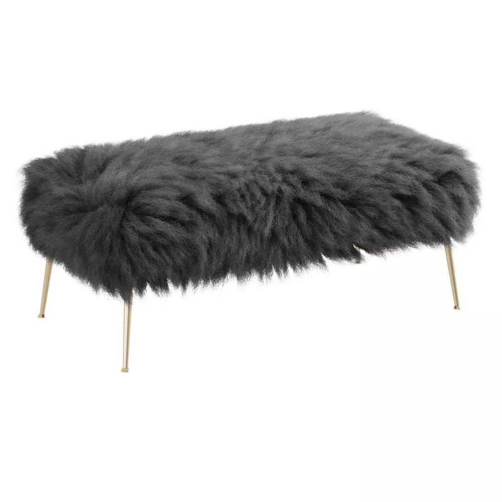 Mongolian fur Natural Curly Hair Tibet Lamb Fur 3D model