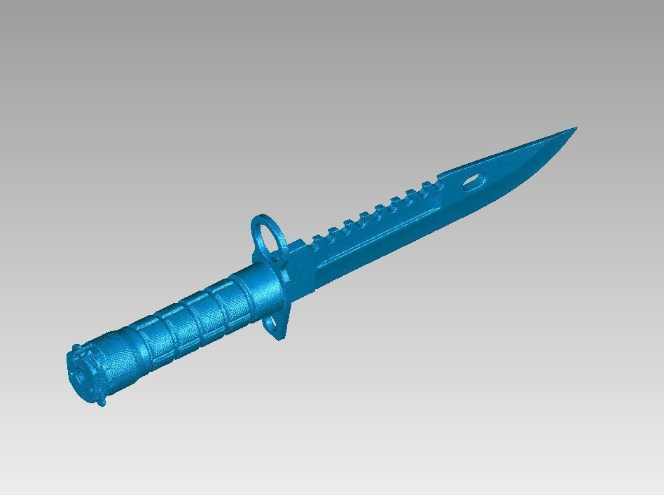 Real Tactical Bayonet Knife Replica 3D Scan 3D model 3D printable ...
