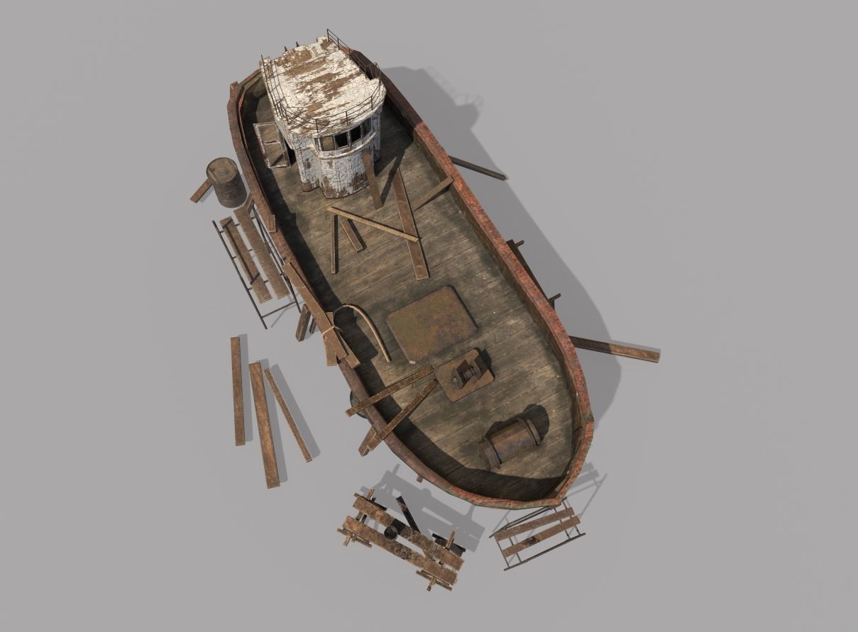 Maintenance of Fishing Boat 3D model_9