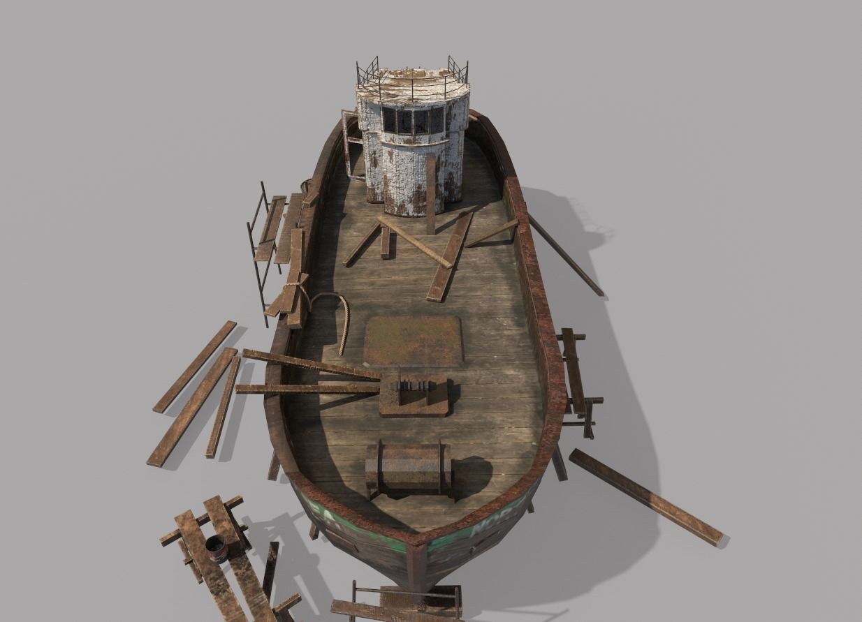 Maintenance of Fishing Boat 3D model_10