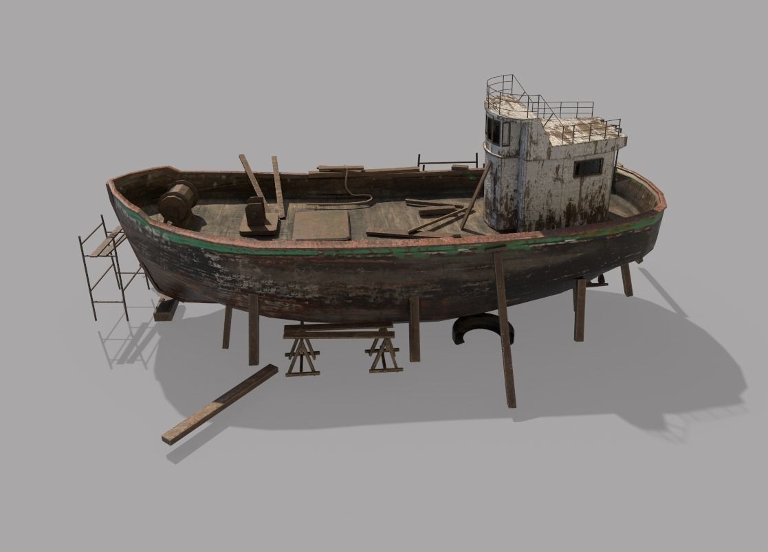 Maintenance of Fishing Boat 3D model_6