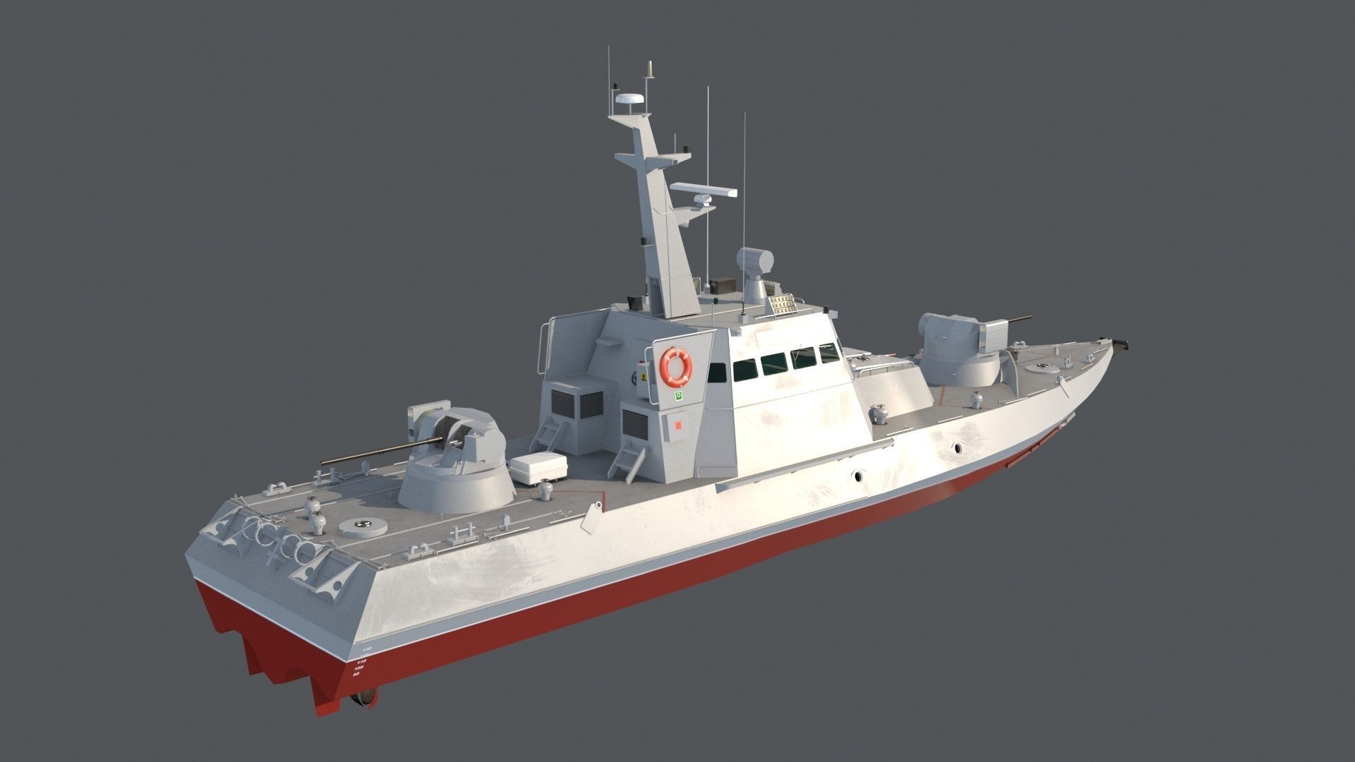 Gyurza-M class artillery boat 58155 Low-poly 3D model_7