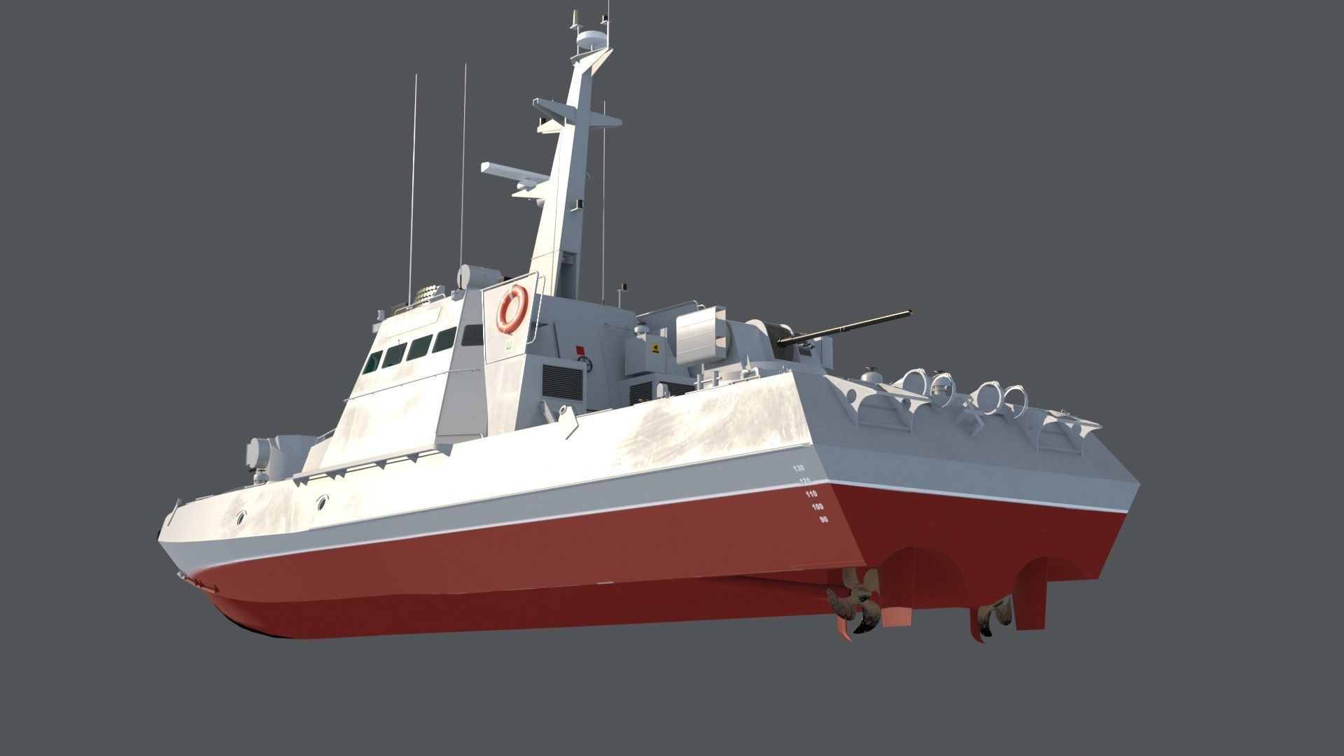 Gyurza-M class artillery boat 58155 Low-poly 3D model_3