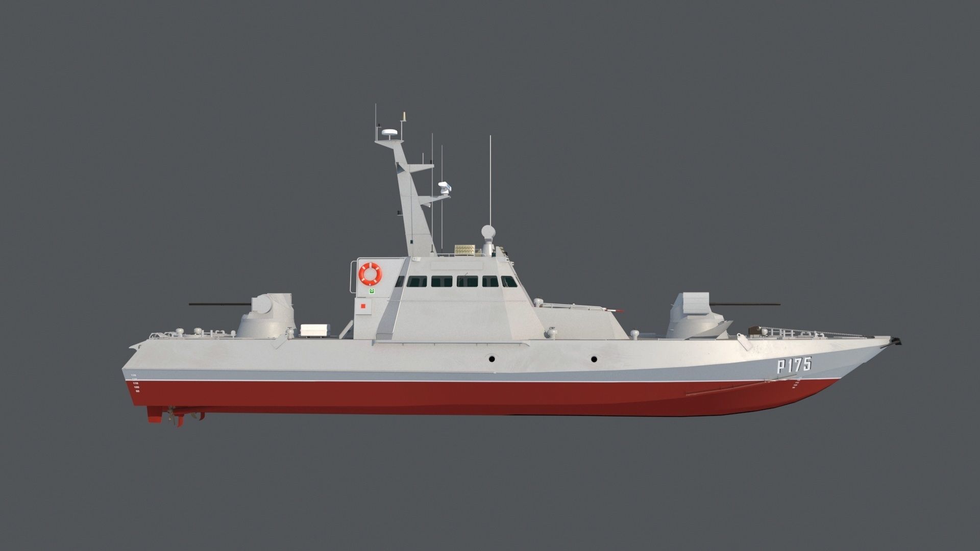Gyurza-M class artillery boat 58155 Low-poly 3D model_6
