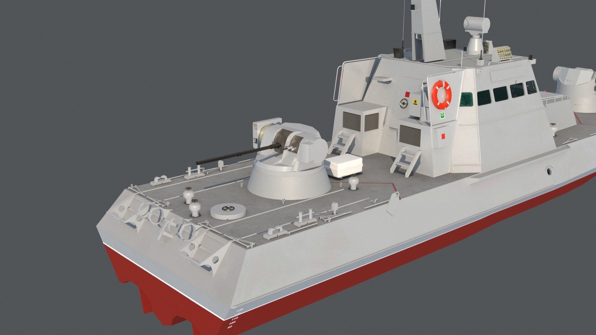 Gyurza-M class artillery boat 58155 Low-poly 3D model_12