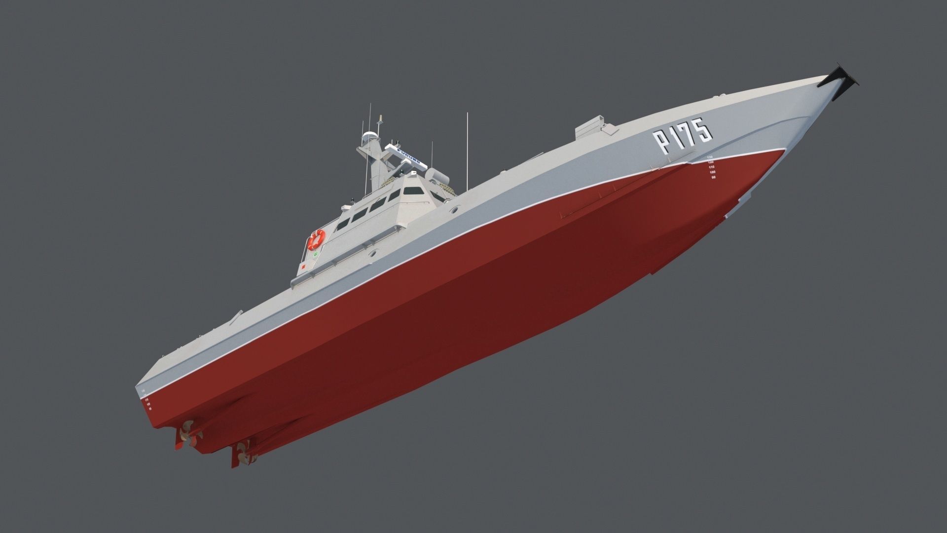 Gyurza-M class artillery boat 58155 Low-poly 3D model_8