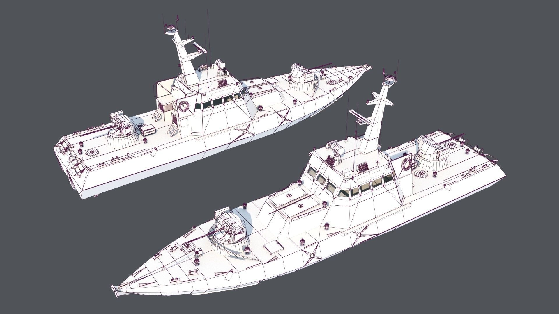 Gyurza-M class artillery boat 58155 Low-poly 3D model_16