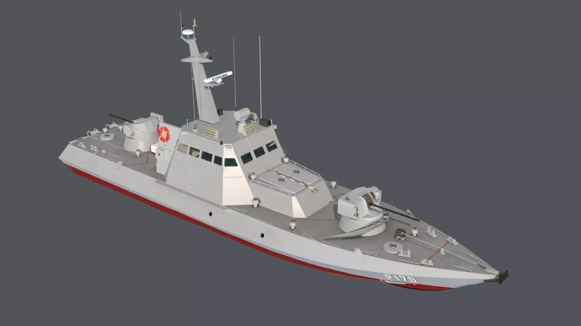Gyurza-M class artillery boat 58155 Low-poly 3D model_0