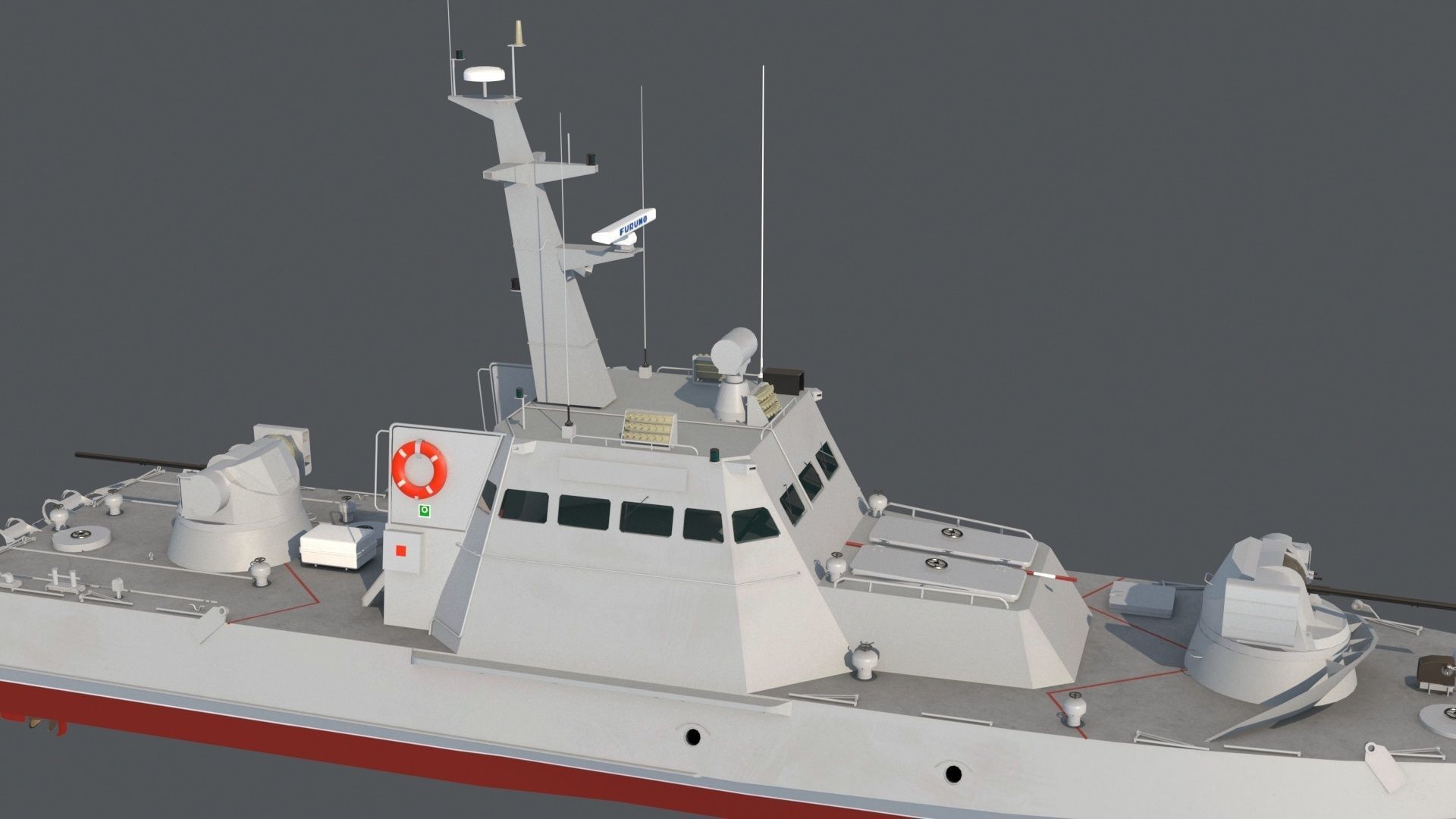 Gyurza-M class artillery boat 58155 Low-poly 3D model_11