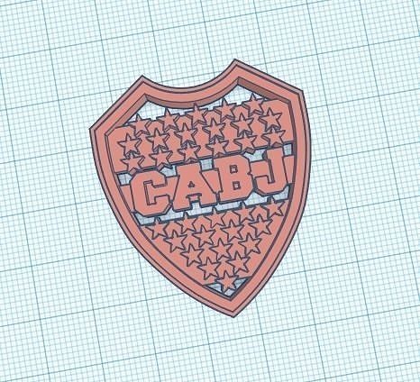 Escudo de Boca Free 3D print model