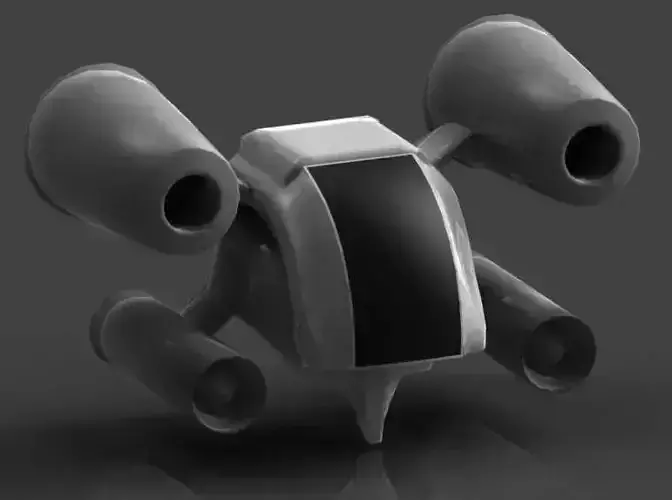 Defender space fighter 3D print model