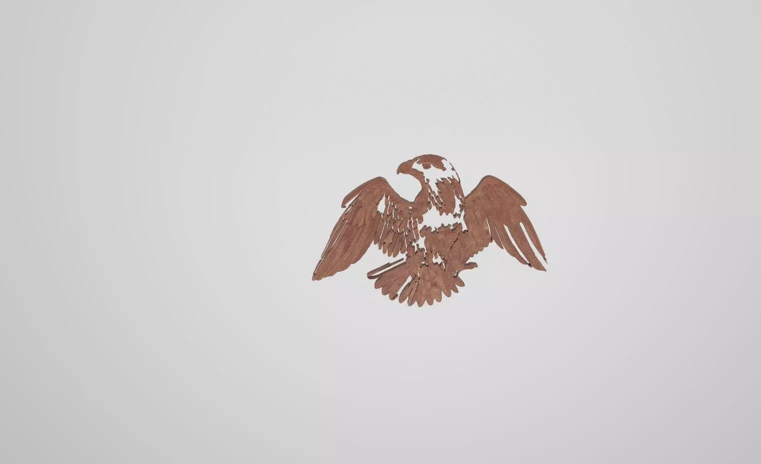 2D to 3D design of Eagle  Low-poly 3D model_0