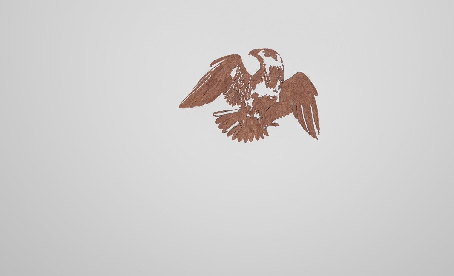 2D to 3D design of Eagle  Low-poly 3D model_2