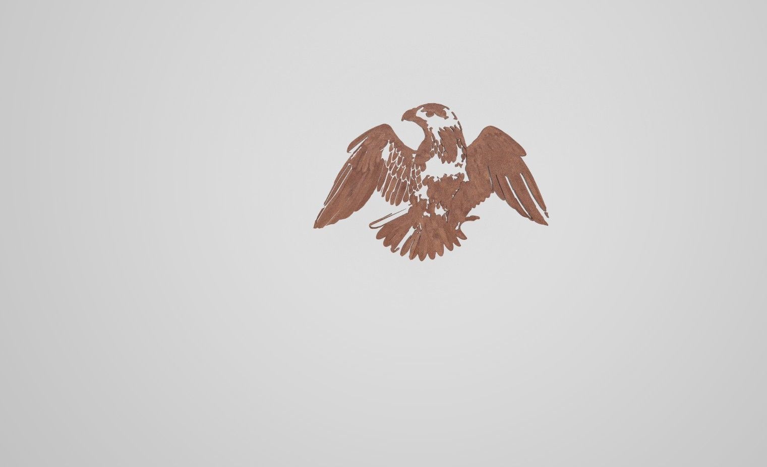 2D to 3D design of Eagle  Low-poly 3D model_1