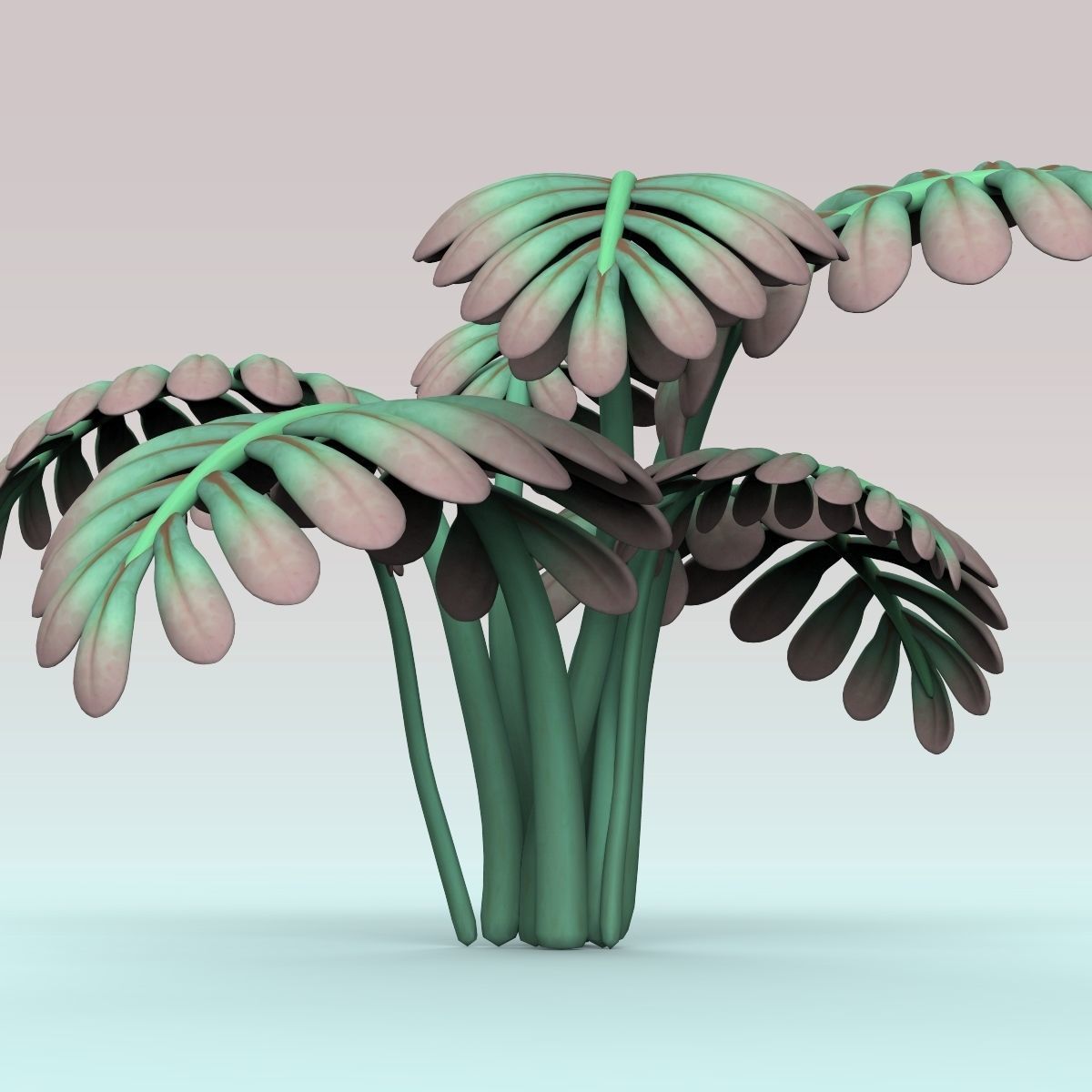 Fern plant 3D model_2