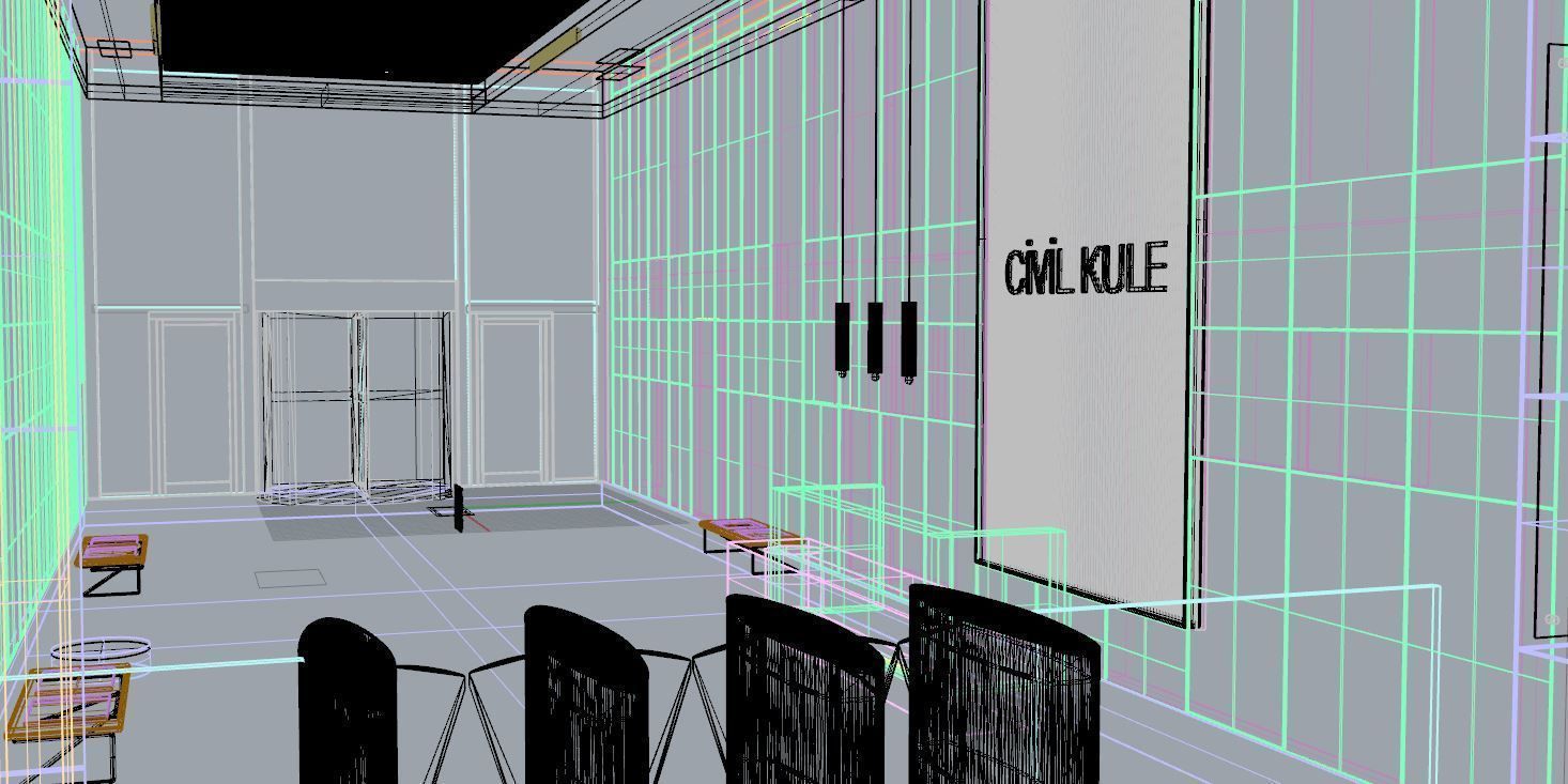 Foyer Design - Residential Building Entrance 3D model_9