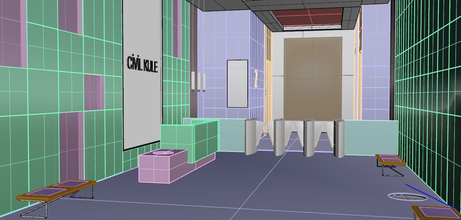 Foyer Design - Residential Building Entrance 3D model_8