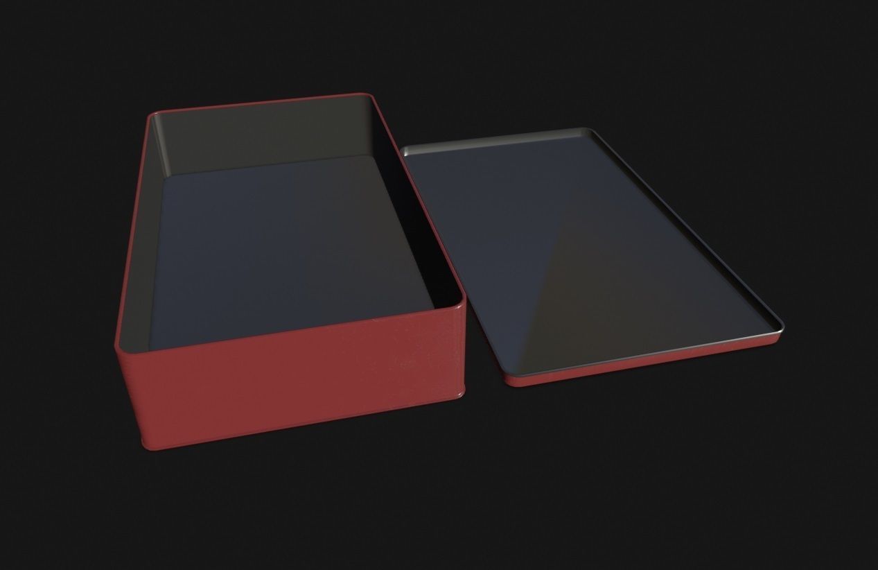Box Container 3D Model Low-poly 3D model_4