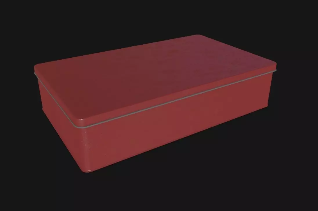 Box Container 3D Model Low-poly 3D model_0