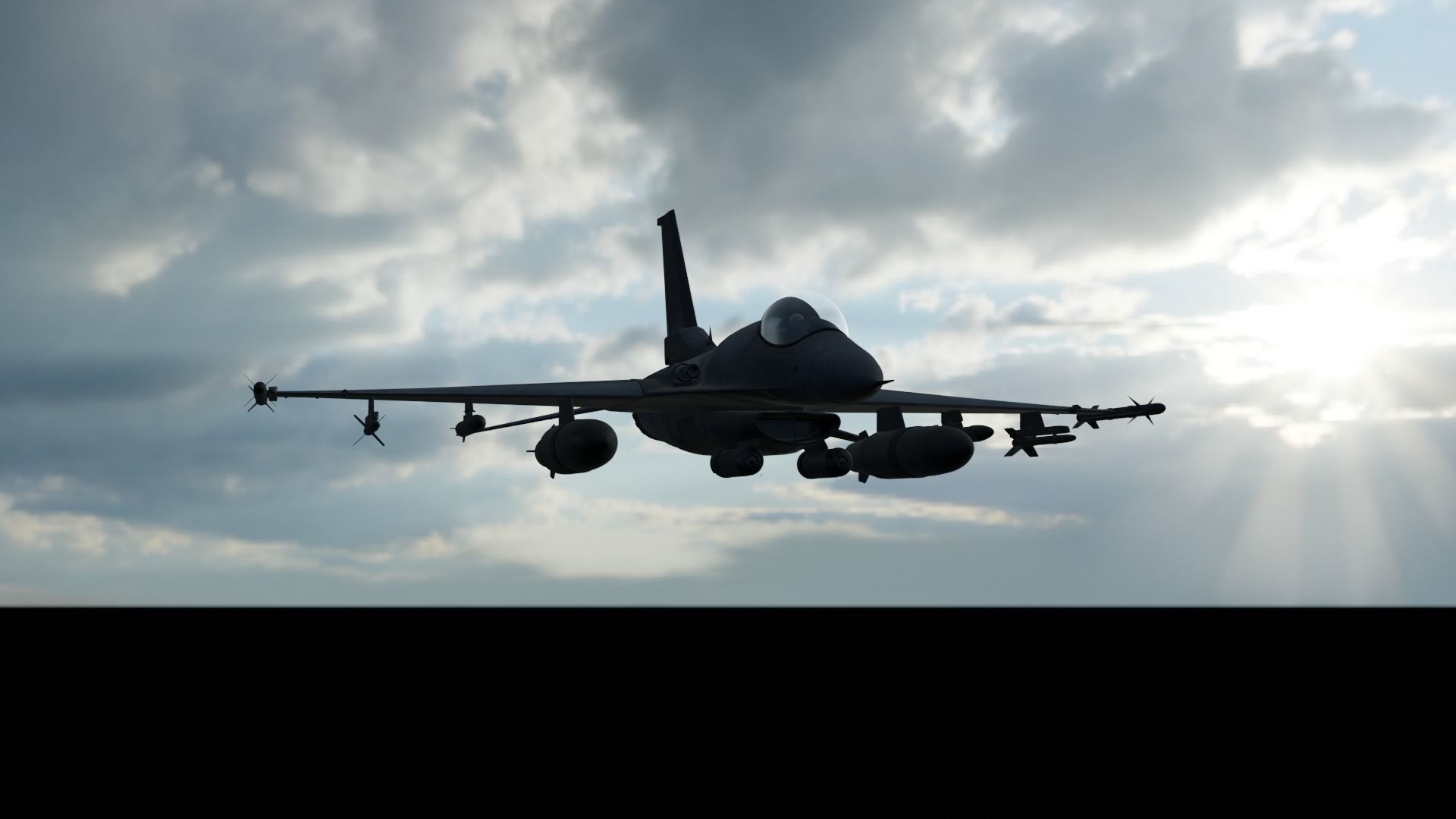 Fighter jet 3D model 3D model_1