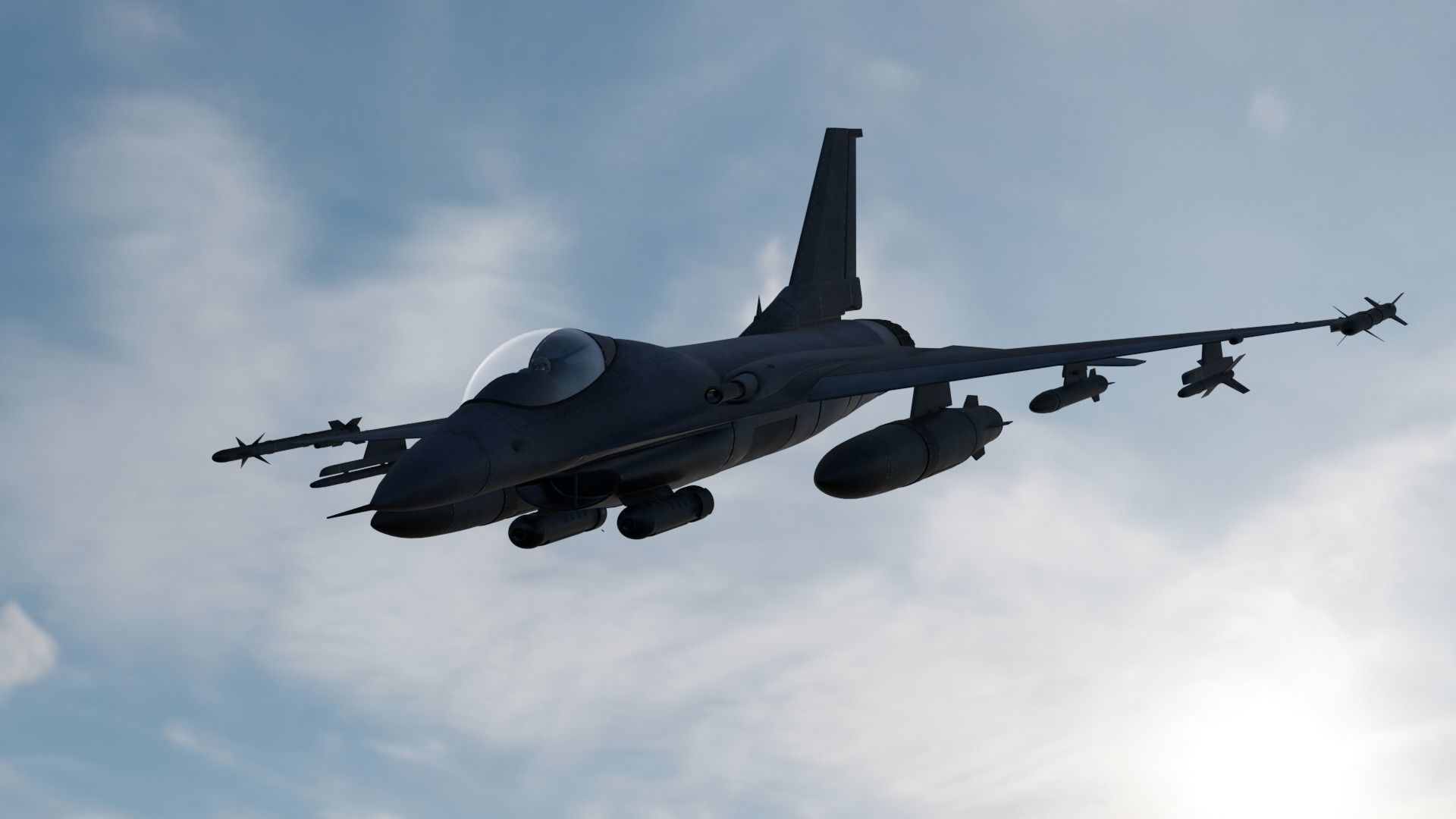 Fighter jet 3D model 3D model_3