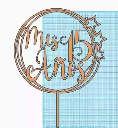 15 ANIOS TOPPER 3D print model