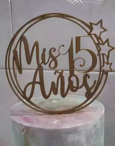 TOPPER 15 ANIOS 3D print model