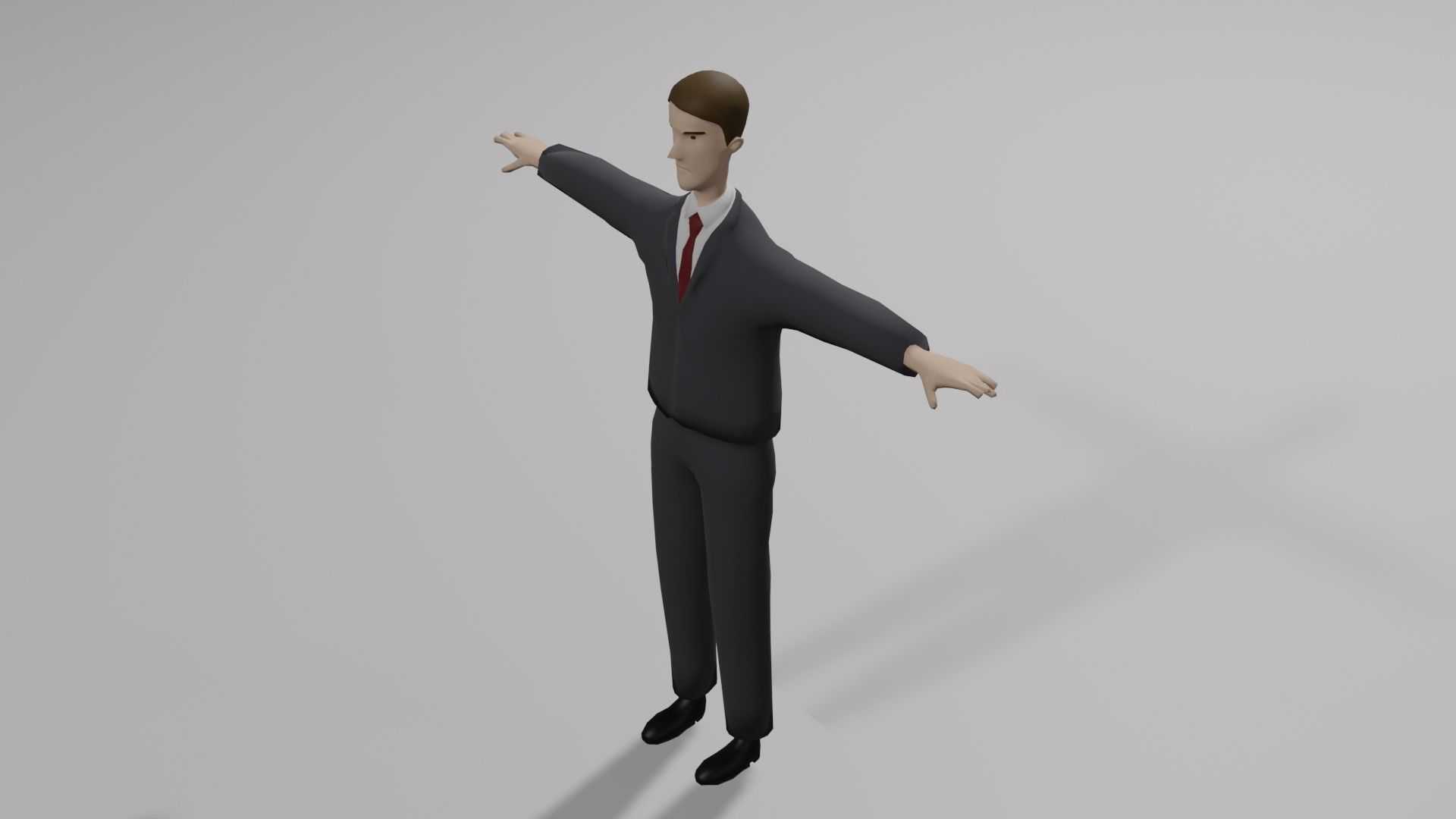 Stylized Businessman Low-poly 3D model Low-poly 3D model_3