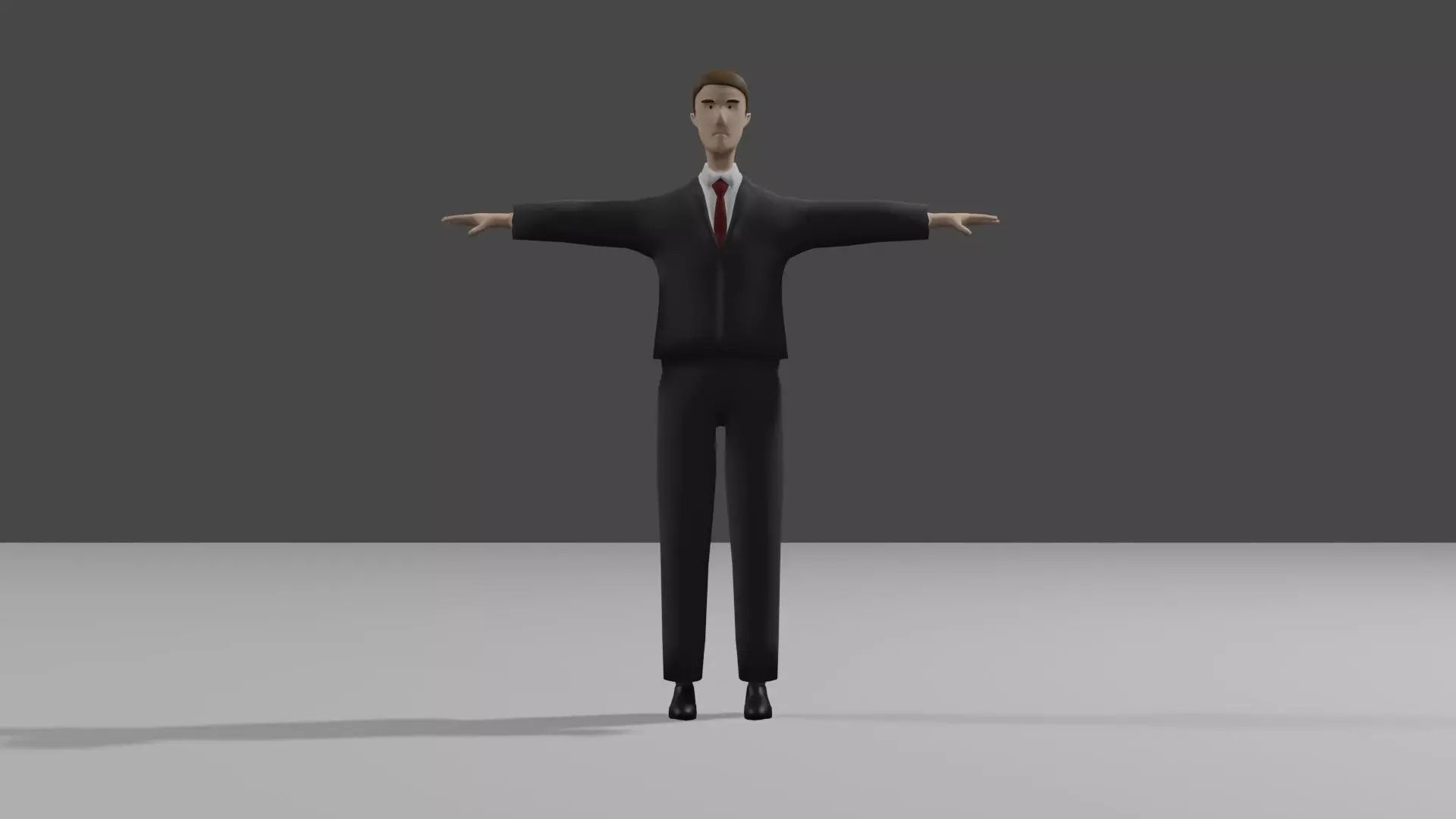 Stylized Businessman Low-poly 3D model Low-poly 3D model_0