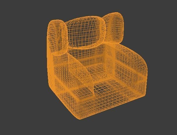 New type chair 3D print model_3