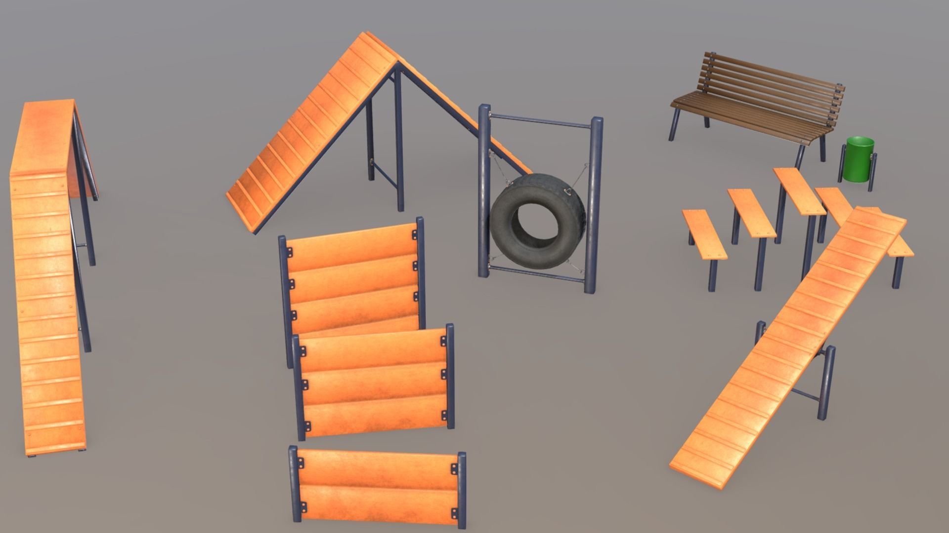 Dog - Golden Retriever Low-poly 3D model_18